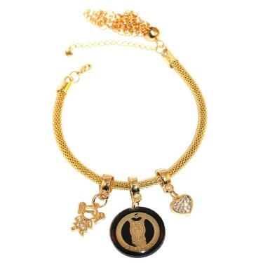 Imagem de Pulseira Berloque Pedagogia Professora Coruja Folheado