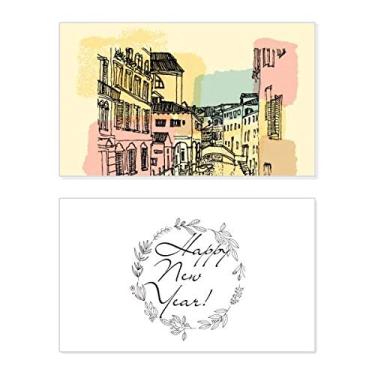 Imagem de Italy Venice Customs Landmark Pattern New Year Festival Greeting Card Bless Message Gift