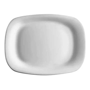 Imagem de Bormioli Rocco Grangusto Prato liso, Opala, Branco, 28 x 21 cm, Vidro