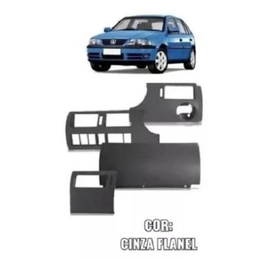 Imagem de Moldura Painel Gol Parati Saveiro G3 99 A 05 Cza Flanel Kit - 60249
