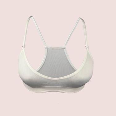 Imagem de Kit 2 Top Nadador Zee Rucci Sem Costura Microfibra Alça Fina, Branco, 