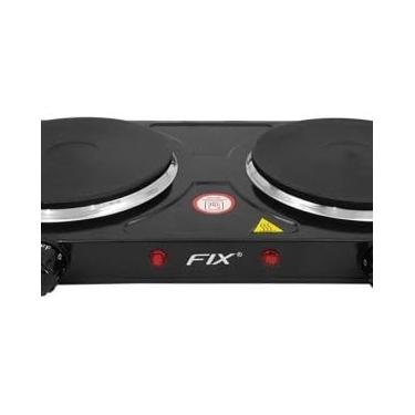 Imagem de Fogão Elétrico Portátil, 2 Bocas, 2000W, 5 Níveis de Temperatura, 43 x 21 x 4 cm, 110V