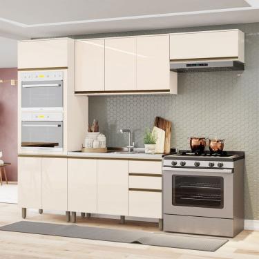 Imagem de Cozinha Completa Genius 10 Portas 2 Gavetas Off White - Pnr Móveis