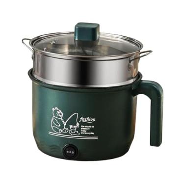 Imagem de ＫＬＫＣＭＳ Panela elétrica para arroz, 600W, multifuncional, fácil de usar, faz sopa antiaderente, para macarrão instantâneo, mingau, bife, bolinho de massa, Vaporizador de aço Inoxidável