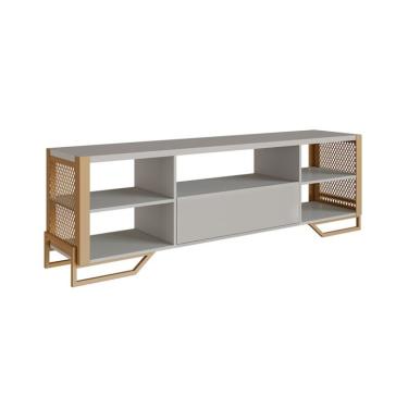 Imagem de Rack Industrial Grille Arenas e Dourado 183 cm