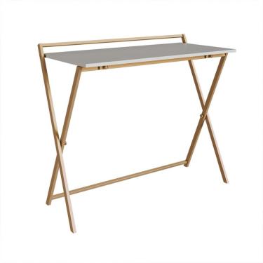 Imagem de Escrivaninha Dobrável Glam Arenas e Dourada