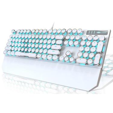 Imagem de Teclado mecânico para jogos Camiysn Typewriter Style branco