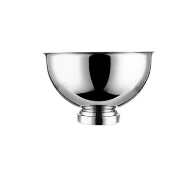 Imagem de Baldes de gelo de luxo aço inoxidável balde de gelo redondo grande vinho para vermelho, champanhe, cerveja (prata)