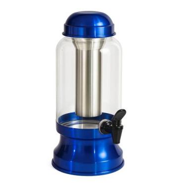 Imagem de Suqueira Barrica Vidro 3,2 Lt Porta Gelo e Copo- Azul Verniz - Gastrob