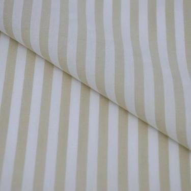 Imagem de Tecido Tricoline Listrado Fio Tinto - Listras 3 mm - Bege - Ideal para