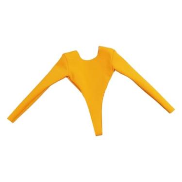 Imagem de MotiveTech Roupa para Figuras de ação em Escala 1:6, Roupas em Miniatura, Roupa de Verão Moderna, Mini Maiô de Cosplay com Mangas Compridas para Figuras de ação, Amarelo escuro