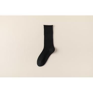 Imagem de Meias femininas antibolinhas perfumadas desodorizantes, 53,5% algodão, meias térmicas de inverno, pretas, pacote com 5