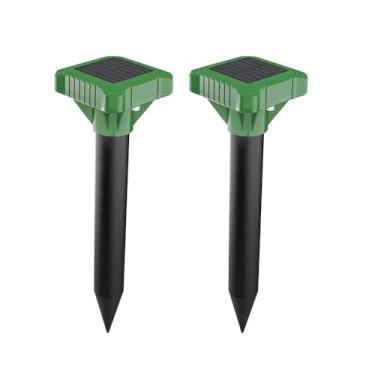 Imagem de Repelente de toupeira movido a energia solar, repelente de ratazanas ao ar livre, repelente de cobra para gramado e jardim e pomar