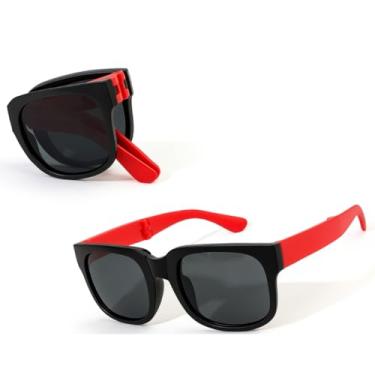 Imagem de Óculos de Sol Infantil Dobrável, Multicolorido, Armação Resistente, Proteção UV ZIZI EYEWEAR (PRETO)
