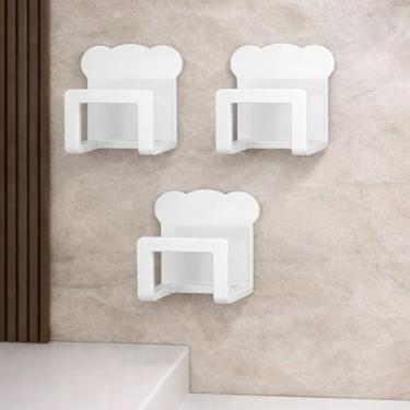 Imagem de Pacote com 3 suportes de esponja de aço inoxidável para pia de cozinha, fácil de instalar, gancho de armazenamento montado na parede para acessórios de cozinha