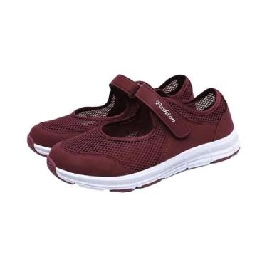 Imagem de Tênis Vulcanizados Femininos Brancos Em Malha Respirável Moda Casual P