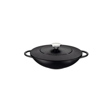 Imagem de Wok Trento Frigideira Tipo Wok em Ferro Fundido Esmaltado com Revestimento Interno Anti...