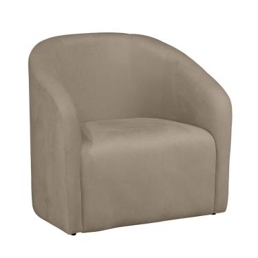 Imagem de Poltrona Decorativa Loren Veludo Confortável para Sala Bege Loja Sheep
