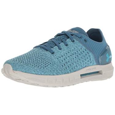 Imagem de Under Armour Tênis de corrida feminino de grau escolar, Azul estático (303)/Cinza fantasma, 5