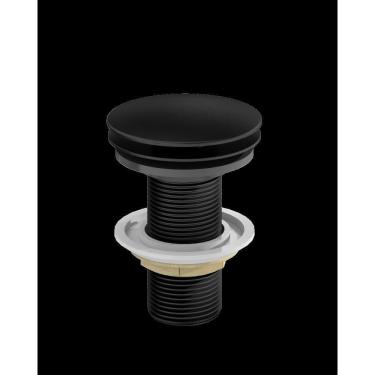 Imagem de Válvula Redonda Para Lavatório Com Click 1608 Preto Fosco Fa