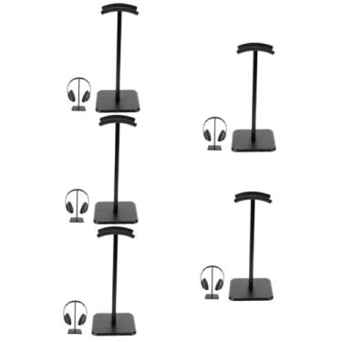 Imagem de OSALADI Suporte De Fone De Ouvido De Metal 5 Peças Cabide De Mesa Suporte De Metal Suporte Para Fones De Ouvido Acessórios De Configuração De Jogos Suporte De Fone De Ouvido Para