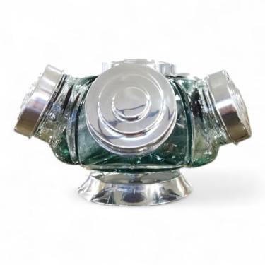 Imagem de Baleiro Giratório de Vidro e Alumínio 5 Potes Tamanho Médio