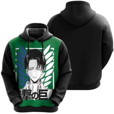 Imagem de Blusa Moletom Sublimação Blusão Full Print com Capuz Anime Novidade-Unissex