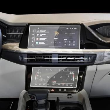 Imagem de ALWCEO Console interior do carro, tela de rádio, filme TPU transparente, filme de navegação GPS, antiarranhões, para Audi Q6 2022 2023