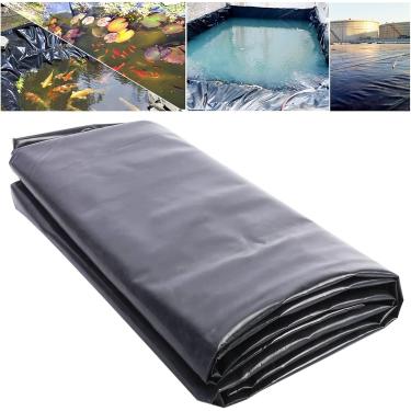 Imagem de Forro de lago HDPE, 2,0 mm de espessura, adequado para peixes e plantas, filme de vedação flexível para lagos de jardim, filme de membrana de lago para lagos de peixes, fontes, jardim aquáti