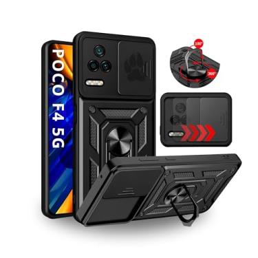 Imagem de Capa Capinha Armor Anti Choque Ring Luxo Do Para Poco F4 5G (Tela 6.7) + Anel Giratório + Proteção De Câmera - Proteção Militar