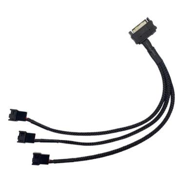 Imagem de Cabo Adaptador Sata Cooler Fan 1 Para 3 Saídas Sleevado - Alloyseed