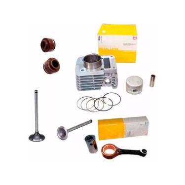 Imagem de Kit Cilindro Ybr Xtz 125 Factor 125 Juntas Válvulas biela - METAL LEVE