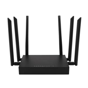 Imagem de Roteador de Modem 4G LTE, Roteador WiFi Desbloqueado Com Slot para Cartão SIM e Portas Ethernet de 5 para Uso Em Toda a Casa Roteador de Ponto de Acesso Suporta 32 Dispositivos
