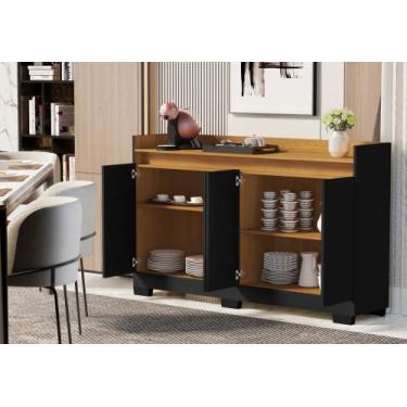 Imagem de Buffet Sala de Jantar Com 4 Portas Retrô Aparador Cantinho do Café Ryz