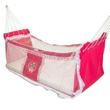Imagem de Rede Berço Balanço Cercado Bebê Baby Infantil Com Mosquiteiro - Atacad