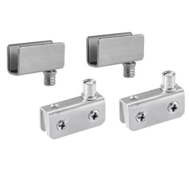 Imagem de Kit 02 Pares Dobradiças P/ Porta de Vidro Vitrine 41X20 - Hardt