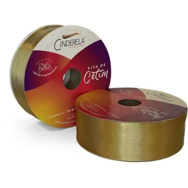Imagem de Fita de Cetim 38MM 50M. Dourado - Cinderela