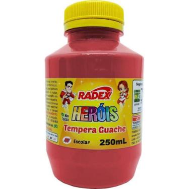 Imagem de Tinta Guache 250ML Vermelho - Pacote com 03 Unidades - Radex