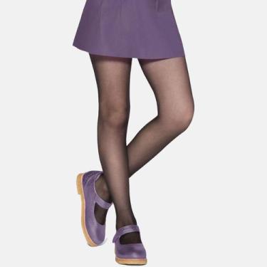 Imagem de Meia Calça Infantil Fina Fio 20 Lupo Poliamida, Preto, G