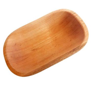 Imagem de Gamela Madeira Para Petisco Churrasco Salada Decoração P - Artesanal