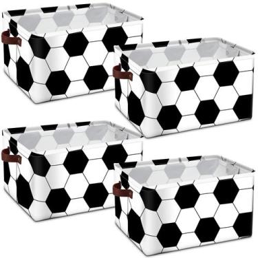 Imagem de Cesta de Armazenamento Bin Bokon para Bolas Esportivas - Design de Fut