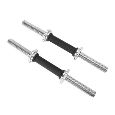 Imagem de Alças de borracha rosqueadas para halteres de 2,5 cm, alças de barra de haltere ajustáveis de 40 cm, serve para placas de peso padrão com 2,5 cm de diâmetro, para exercícios de ginástica, exercícios, halterofilismo, vendido em par