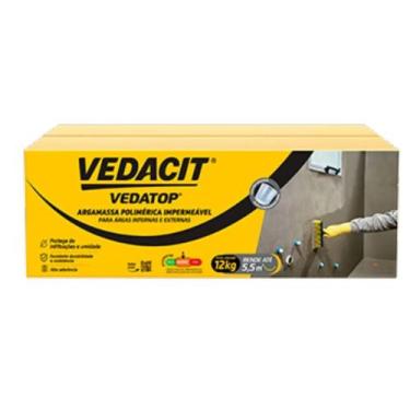 Imagem de Argamassa Impermeabilizante Vedatop Vedacit Caixa 12Kg - Otto Baumgart