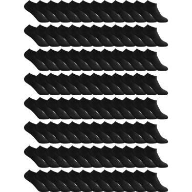 Imagem de Meias de tornozelo Foaincore, 150 pares, decotadas para homens e mulheres, pretas