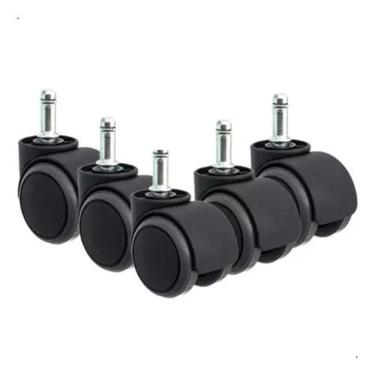 Imagem de Rodízios Para Cadeira - Kit Completo Com 5 Unidades , Compatível Com Diversos Modelos!