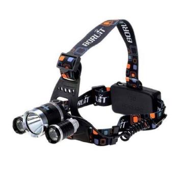 Imagem de Lanterna Farol de Cabeça para Bike Pesca 3 Led Cree T6 2 Bateria