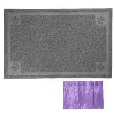 Imagem de PetLike Tapete de areia para gatos, tapete de armadilha grosso, tapete de caixa de areia durável impermeável, tapete interno lavável com suporte antiderrapante, macio nas patas de gatinho e fácil de limpar, livre de ftalatos