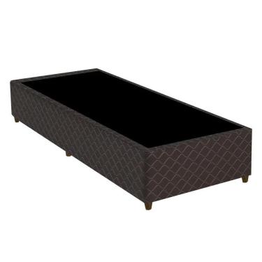Imagem de Base Para Cama Box Solteiro 88cm Poliéster Bordado Flora Marrom - Gazin
