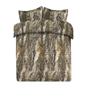 Imagem de VISI-ONE Conjunto de edredom de camuflagem Realtree Excape, tamanho casal, 3 peças – Roupa de cama de microfibra leve e macia e aconchegante lavável na máquina – Decoração rústica de cabana de caça