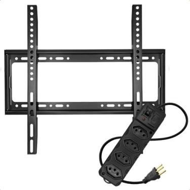 Imagem de Suporte Tv Parede Fixa 23 a 63 Pol Até 50Kg Ultra Slim Com Régua Exten